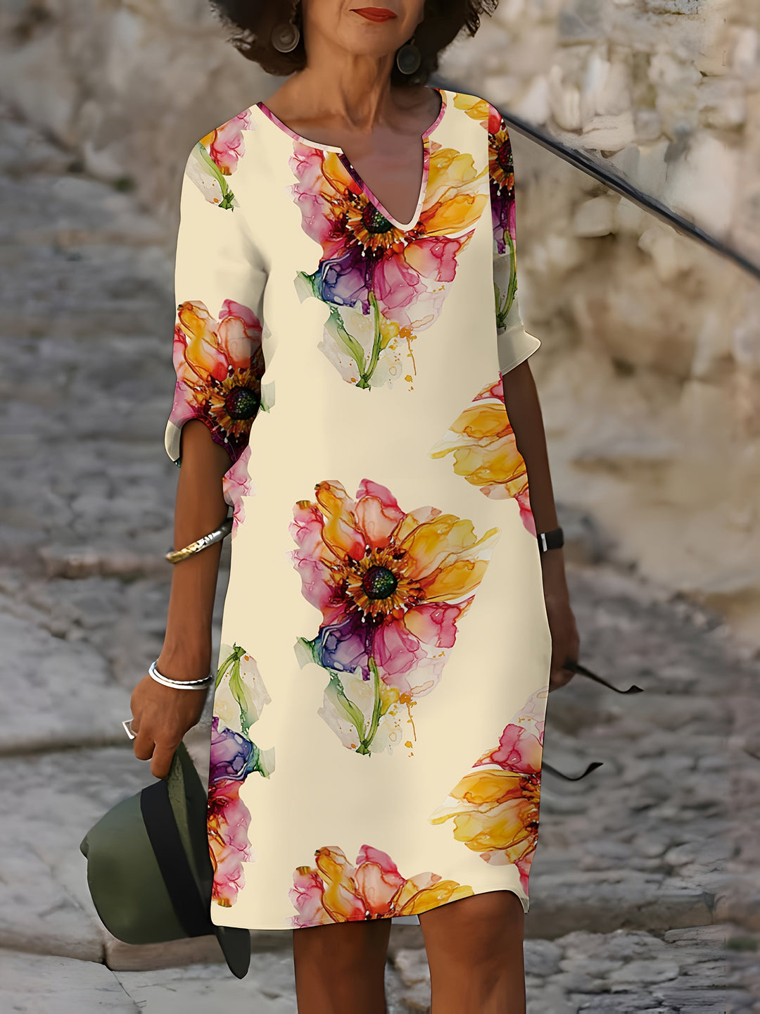 Camila – Robe Florale à Col V