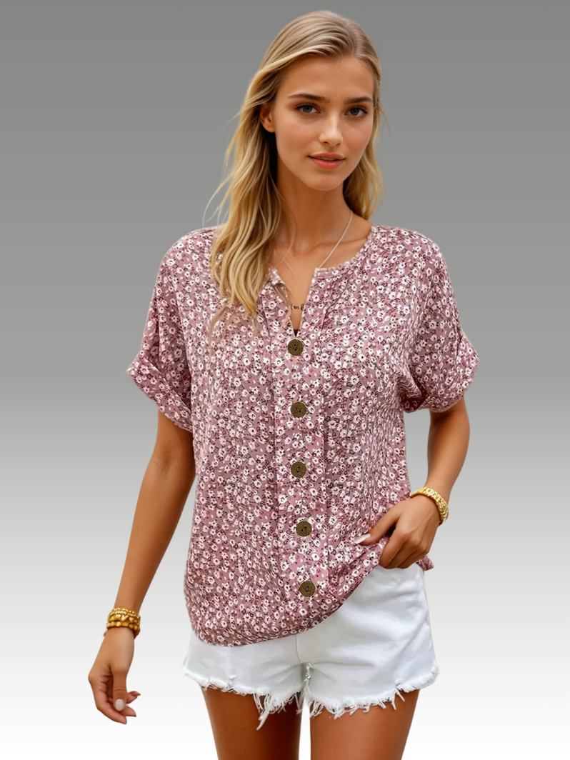 SIENNA – Blouse Florale d'Été