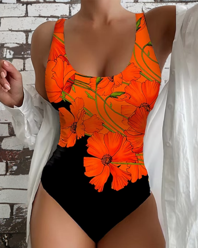 Lucyna – Maillot de Bain Une Pièce Élégant avec Motif Floral