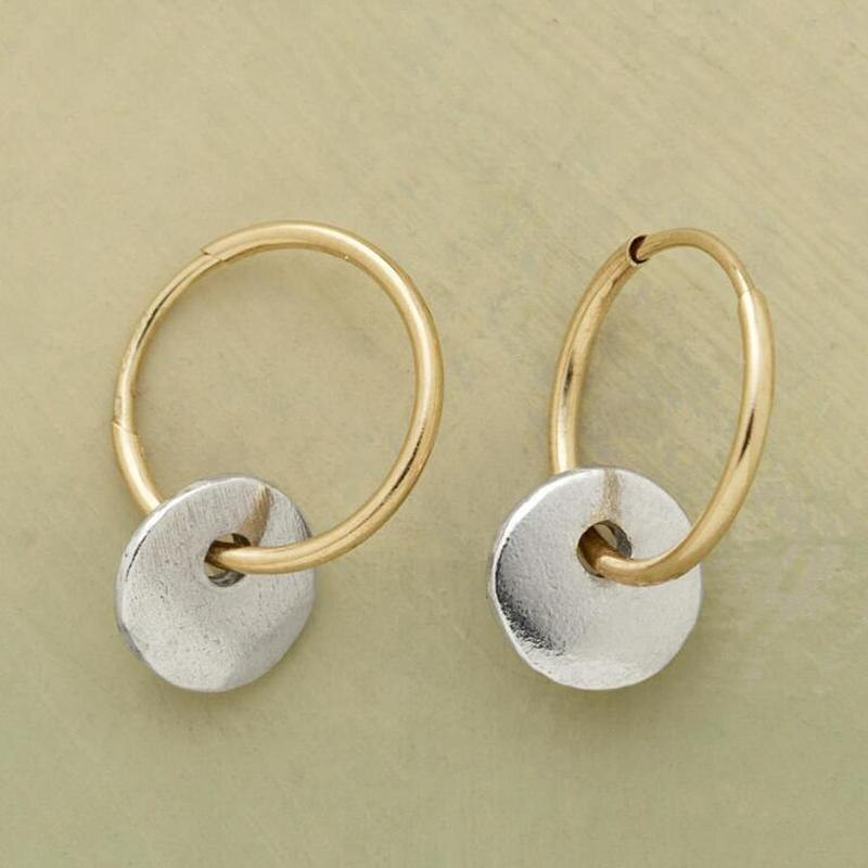 Boucles d'oreilles en argent plaqué fait main