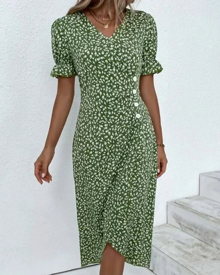 MIA I ROBE MIDI À MANCHES COURTES