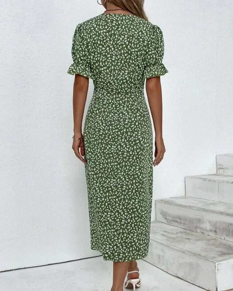 MIA I ROBE MIDI À MANCHES COURTES