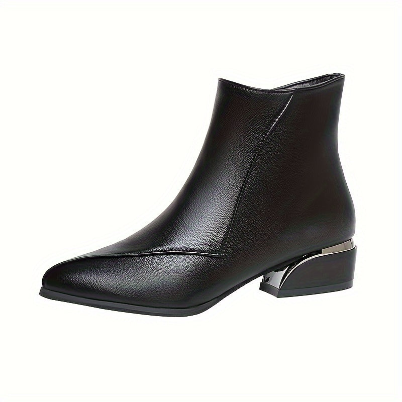 Ava | Bottines avec Talon et Fermeture Éclair