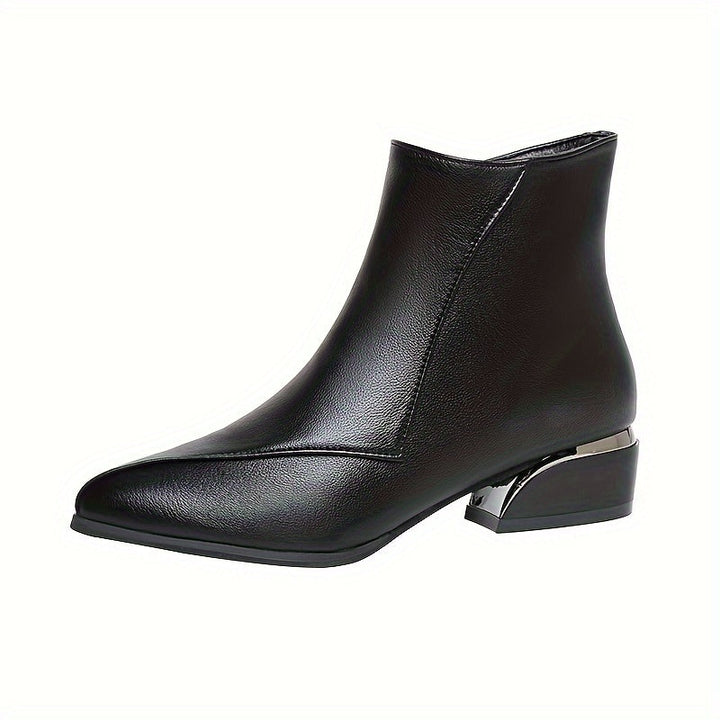 Ava | Bottines avec Talon et Fermeture Éclair