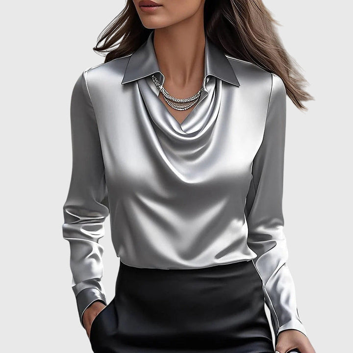 ÉMILIE - BLOUSE AVEC ÉCLAT LUXUEUX ET VOLANTS