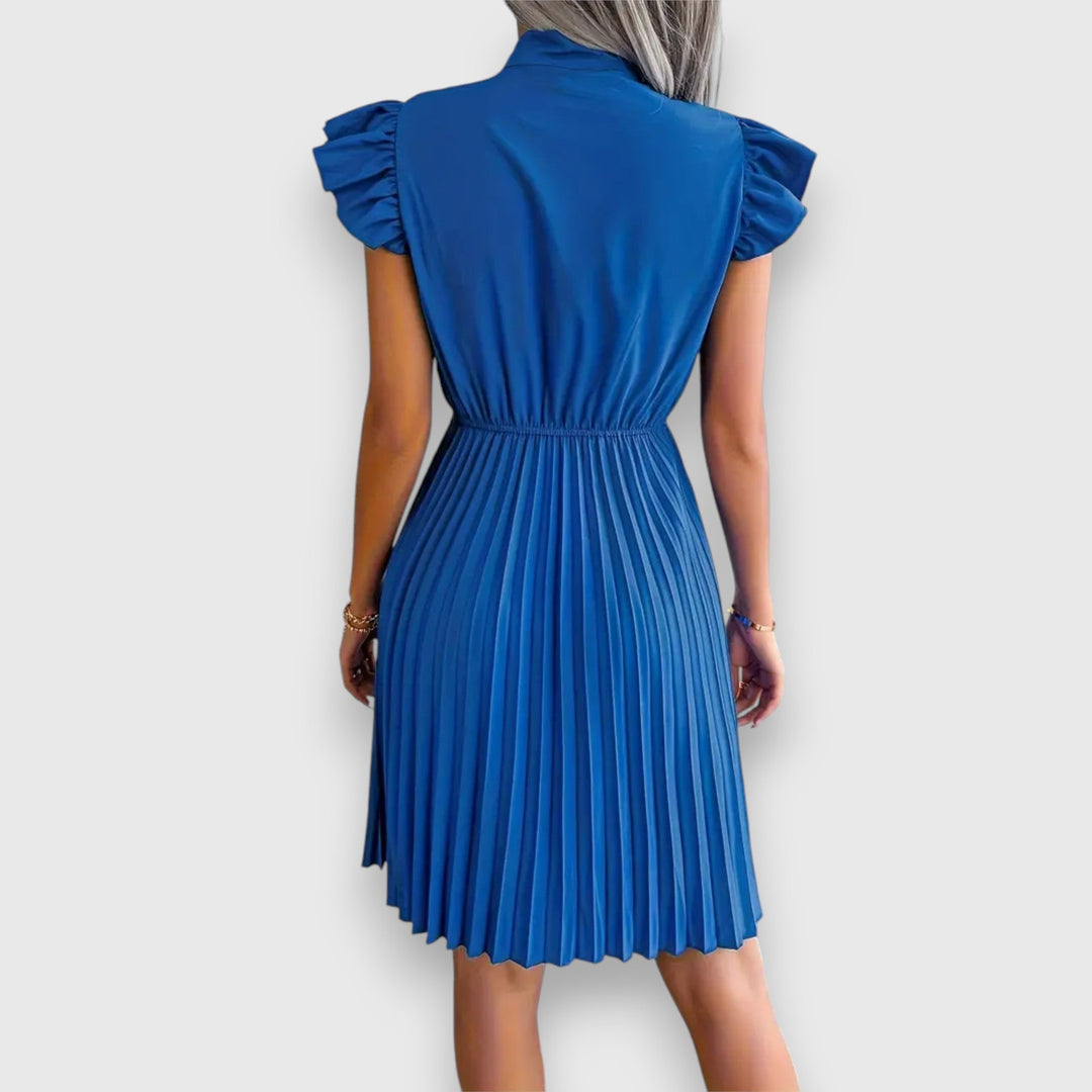 Florence – Robe à Manches Courtes avec Nœud