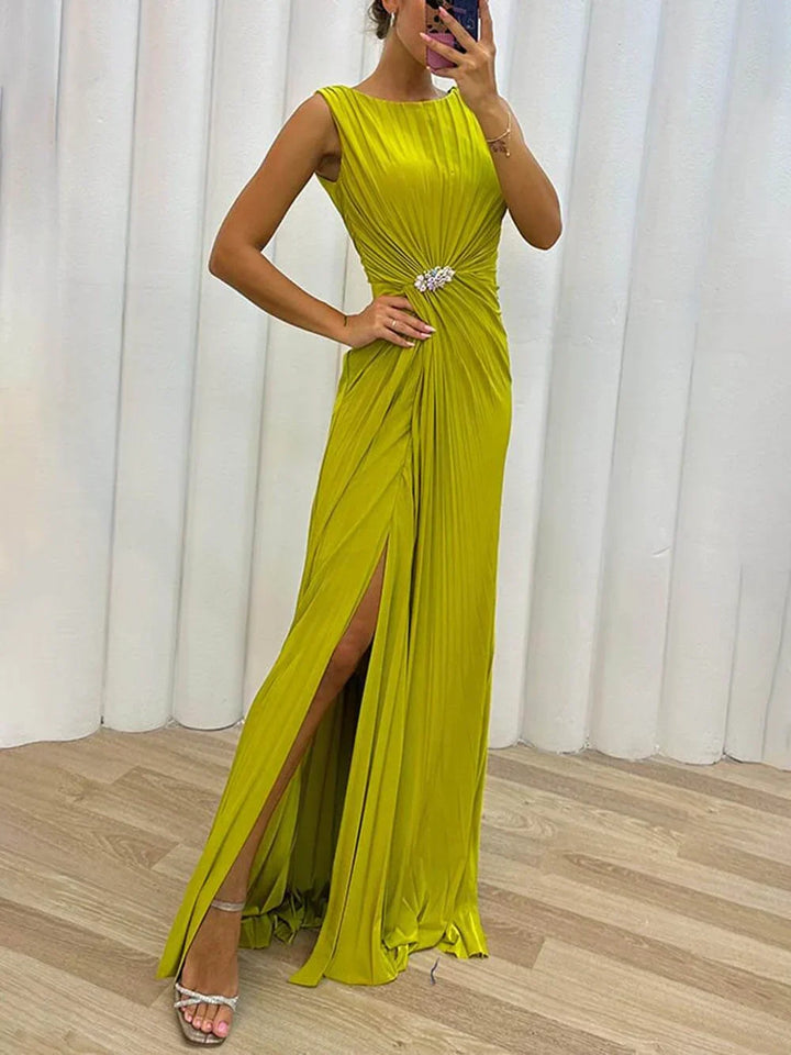 Davina - Robe de Soirée Maxi Plissée