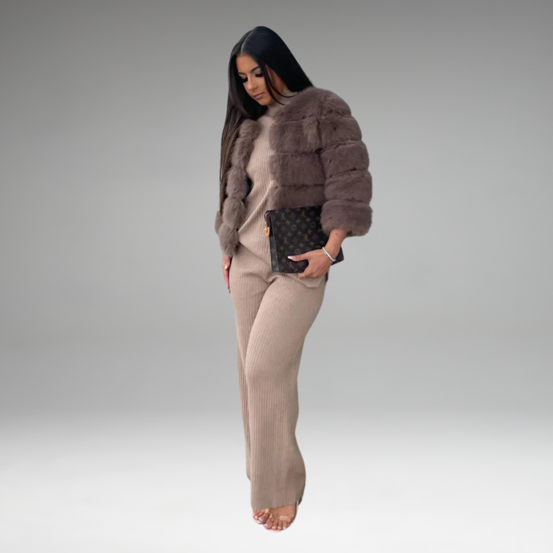 Tarynna - Veste en Fourrure Synthétique Douillette