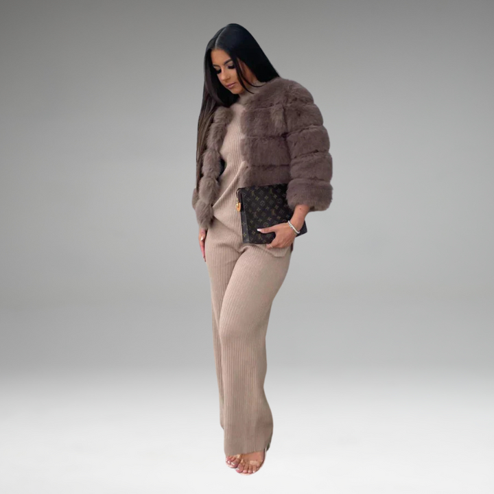Tarynna - Veste en Fourrure Synthétique Douillette