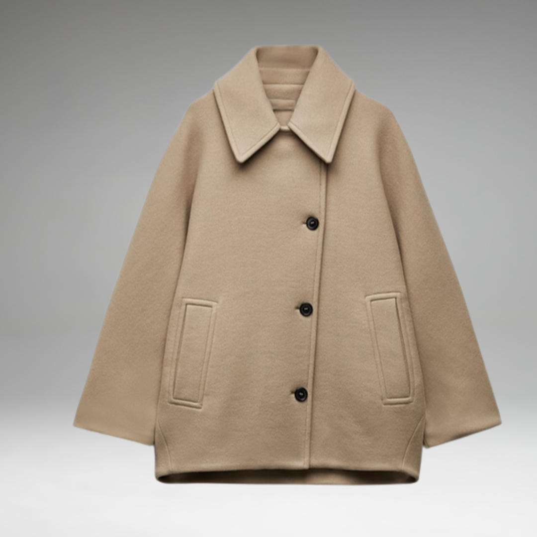 Zadie - Manteau Oversized Boutonné Avec Poches