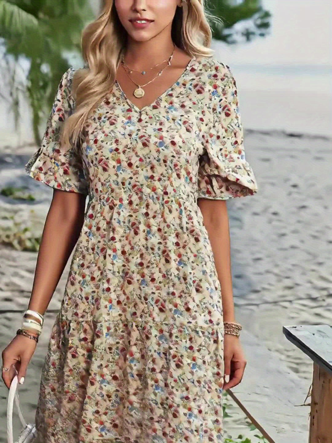 Ariana – Robe Florale Bohémienne