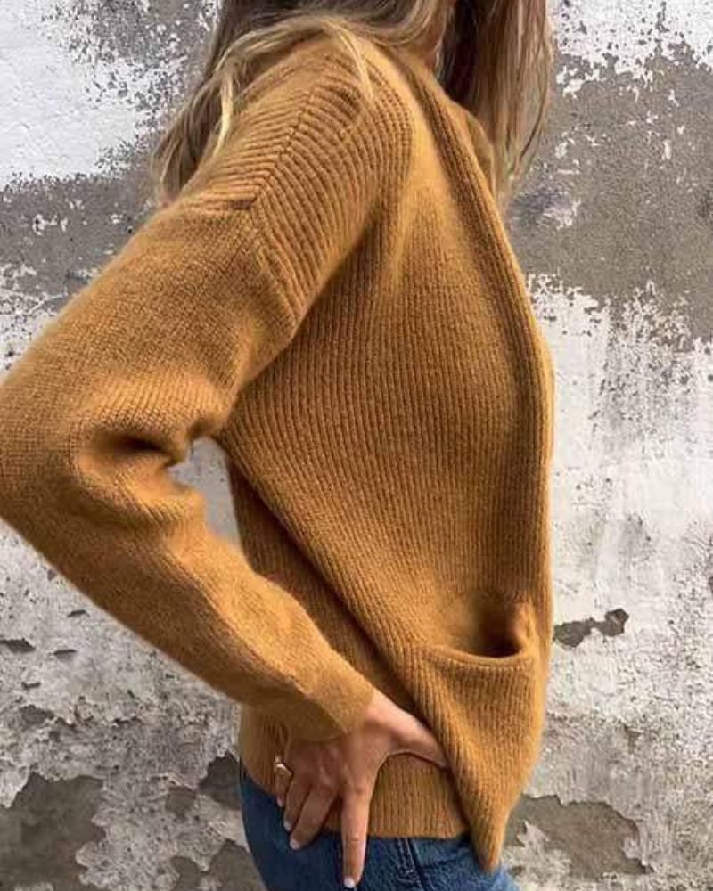 Era - Cardigan Tricoté avec Fermeture Éclair