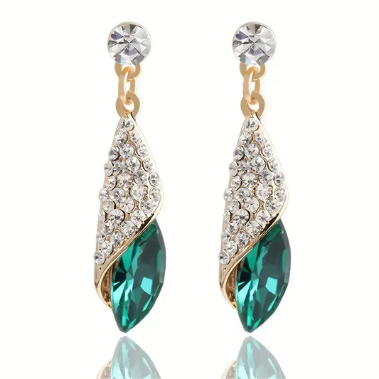 Boucles d’oreilles pendantes Veylith Emeraya | Or