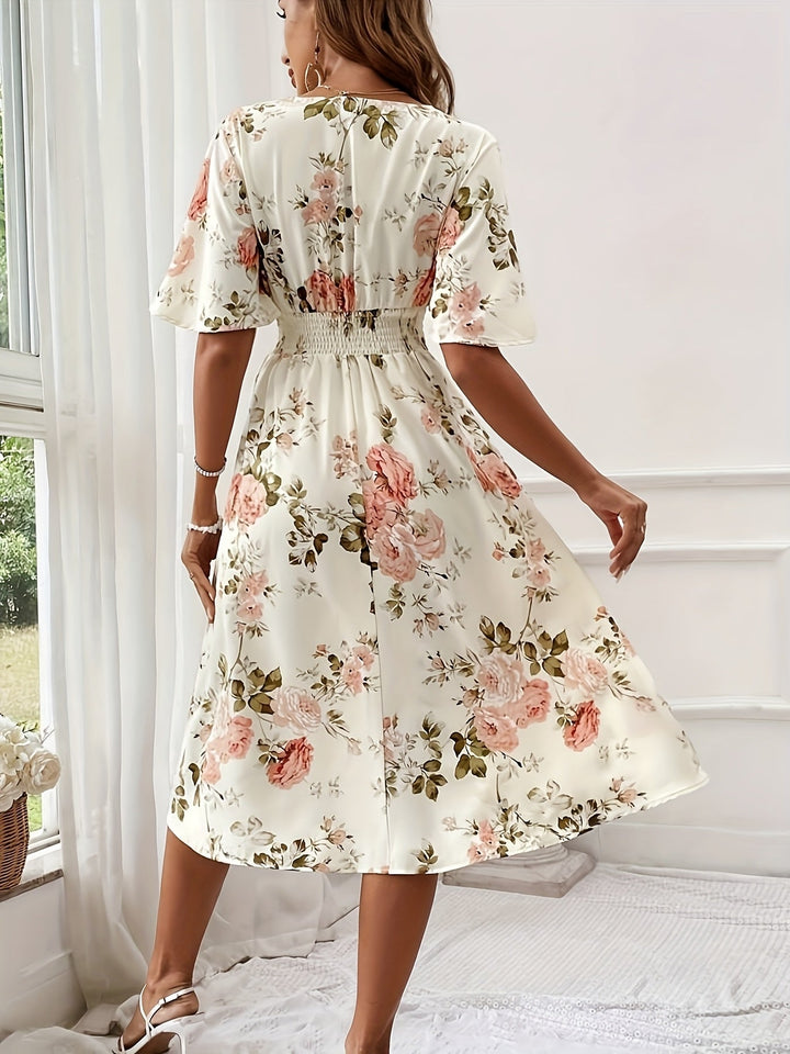 Lily – Robe sans manches à imprimé floral