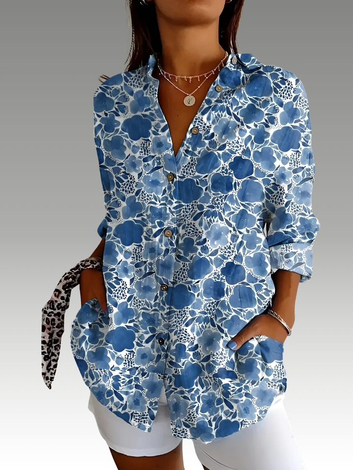 Avril | Blouse Chic avec Imprimés Fantaisistes