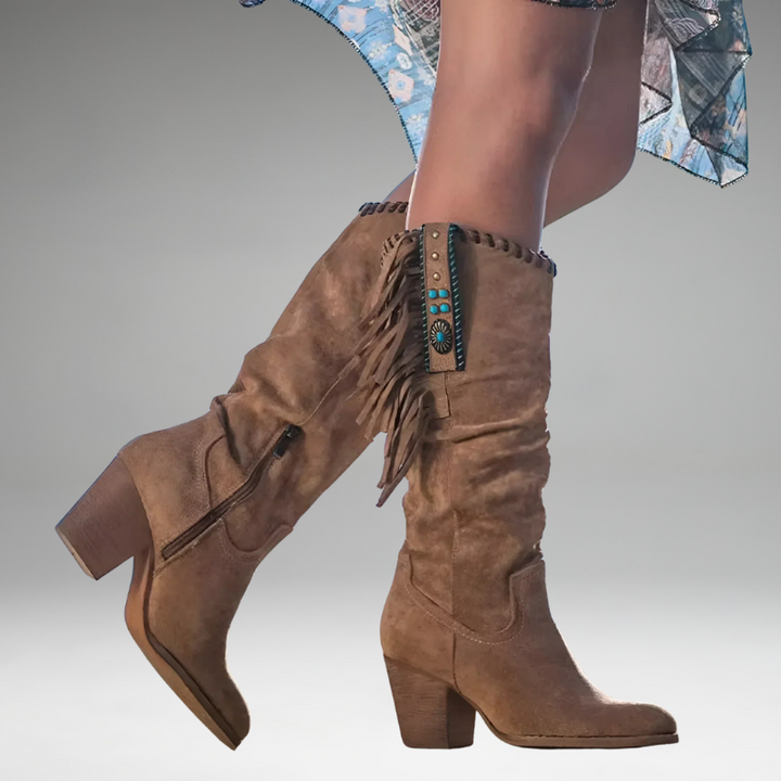 Mara™ - Bottes de Cowboy en Cuir Véritable