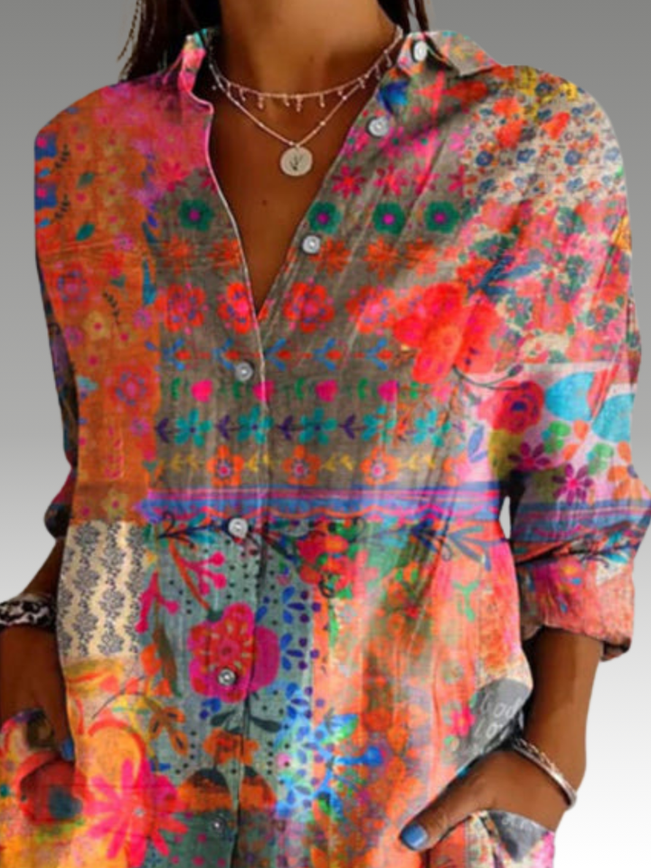 Anna™ | Blouse Élégante à Imprimé Floral