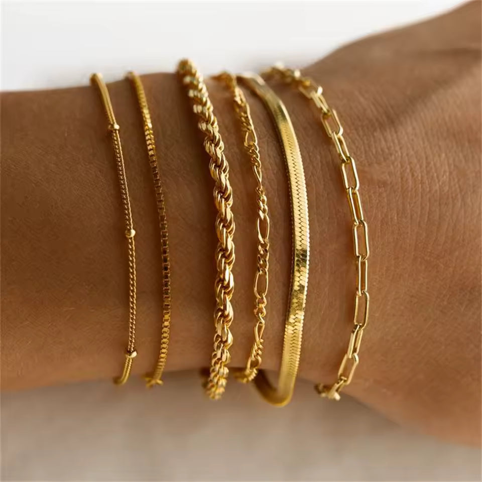 Ensemble de bracelets Isabella Vernetta | Or Blanc