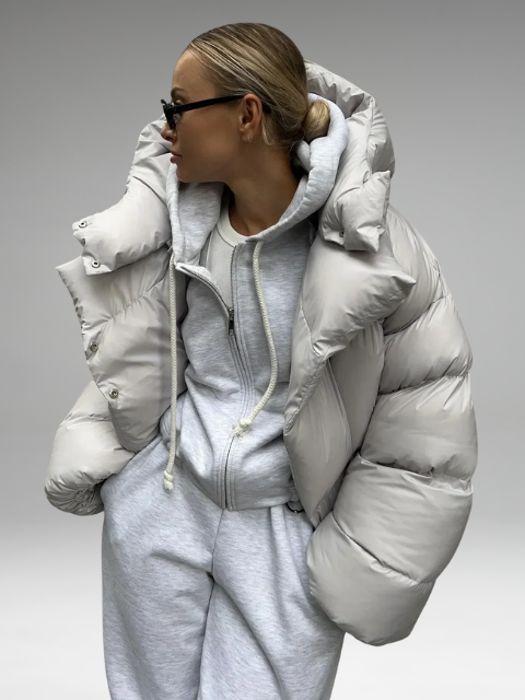 Azelina - Veste doudoune surdimensionnée à double couche