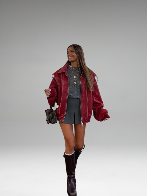 Velexia - Veste Rouge Vin