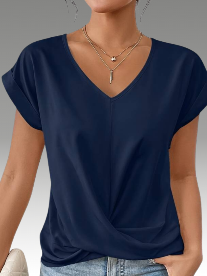 CELESTE – Haut V-Neck Élégant