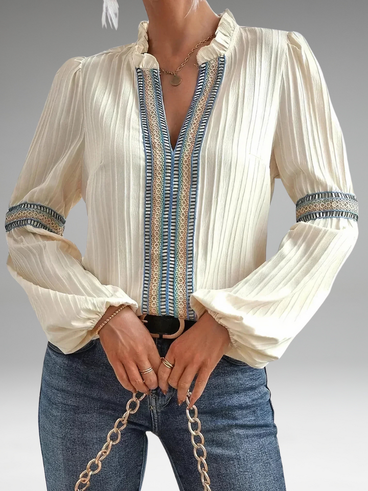 Belle | Blouse V-Cou Éblouissante
