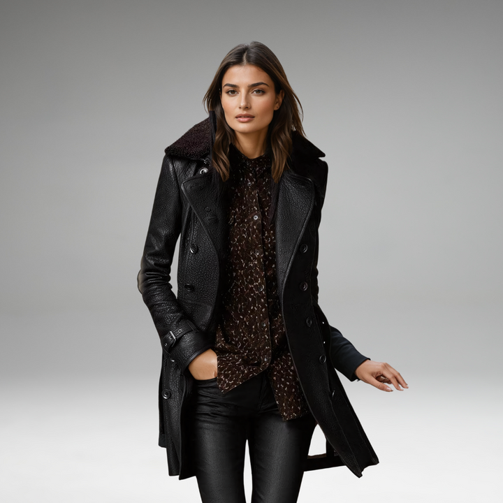 Ada™ | Manteau trench en cuir luxueux