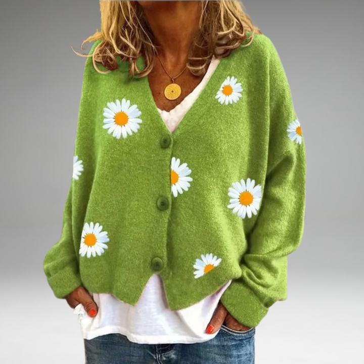 Althea™ | Cardigan en Crochet Floral Décontracté