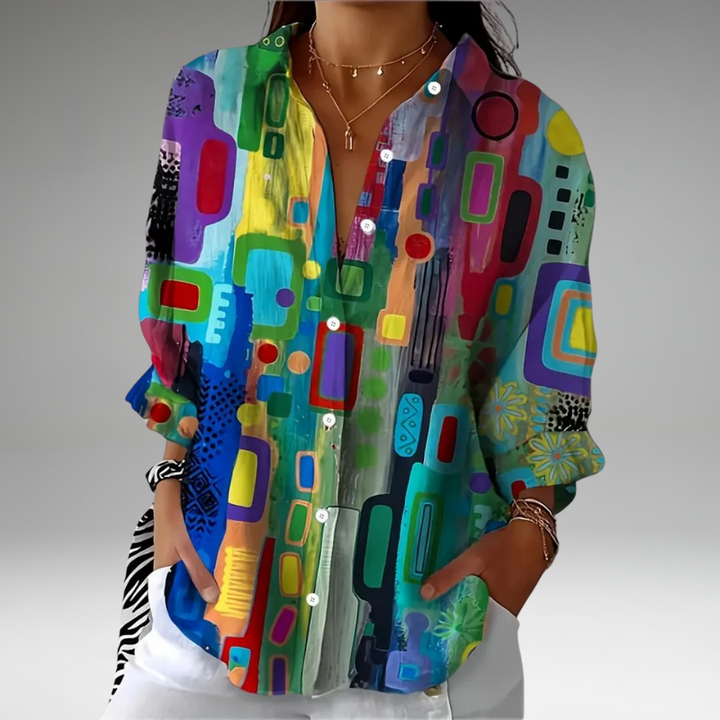 Ella - Chemise Longue à Col Chic