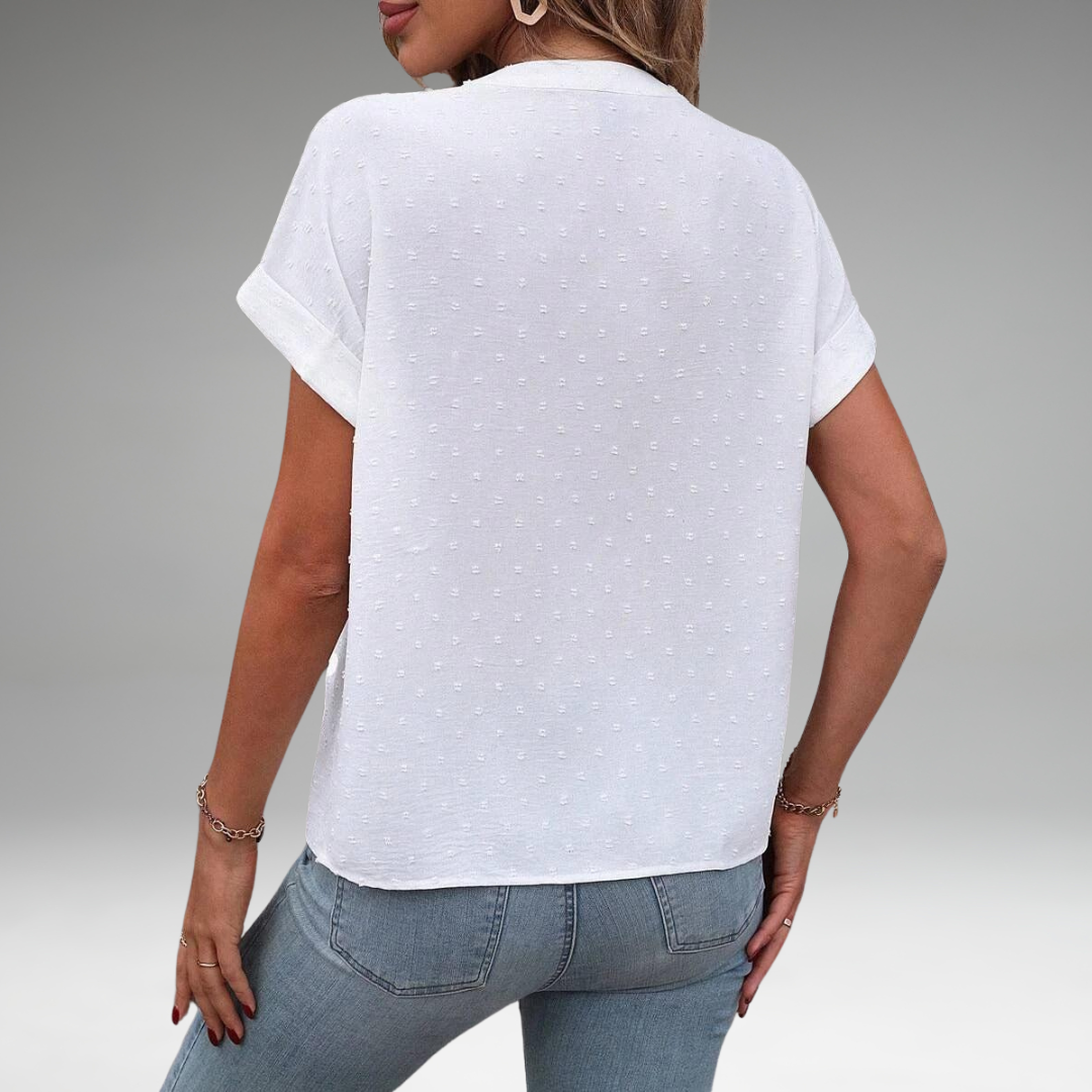 Camille™ | Chemisier en Coton Classique à Boutons