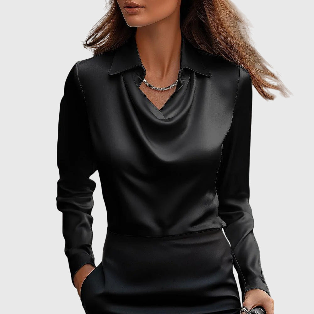 ÉMILIE - BLOUSE AVEC ÉCLAT LUXUEUX ET VOLANTS