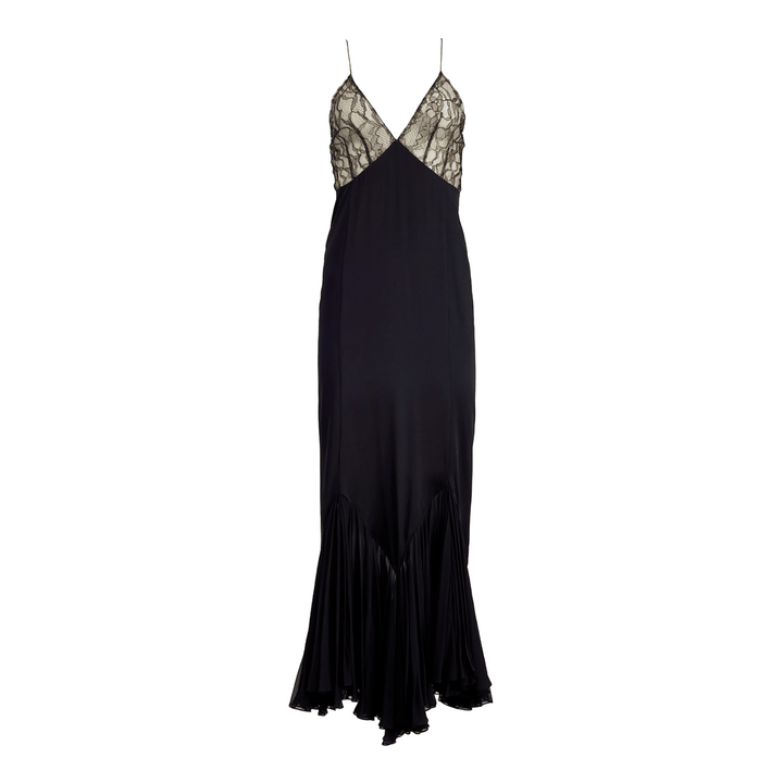 Anissa - Robe Maxi en Tulle avec Dentelle Découpée