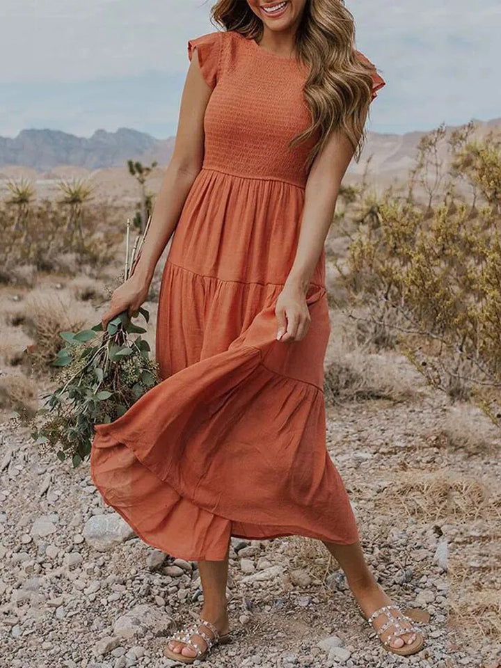 ROBE MIDI VOLANTÉE AUDREY I