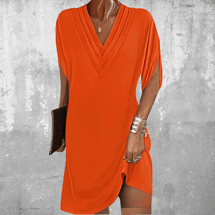 ROBE ÉLÉGANTE CHARLOTTE À ENCOLURE EN V