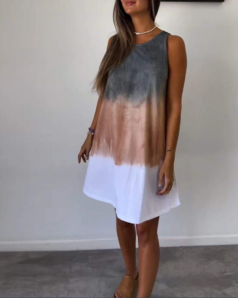 Crizzia - Robe Dégradé Décontractée
