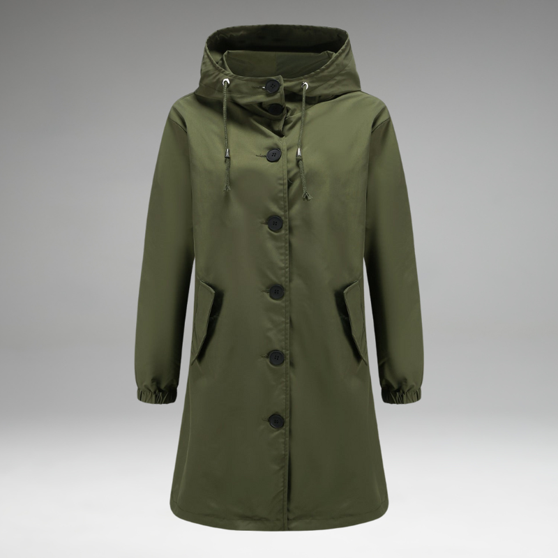 Betsy | Manteau Boutonné Imperméable et Coupe-Vent