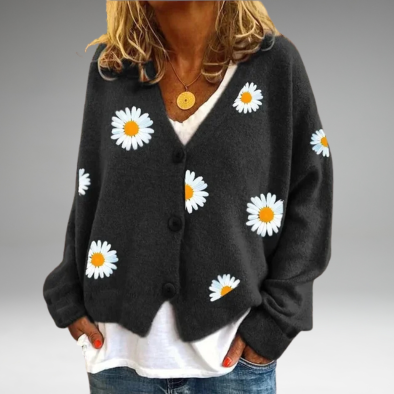 Althea™ | Cardigan en Crochet Floral Décontracté