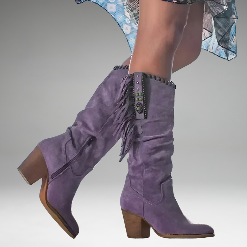 Mara™ - Bottes de Cowboy en Cuir Véritable