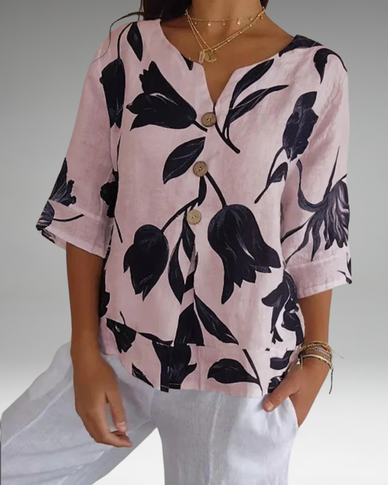 Eliana | Chemise Décontractée à Imprimé Floral
