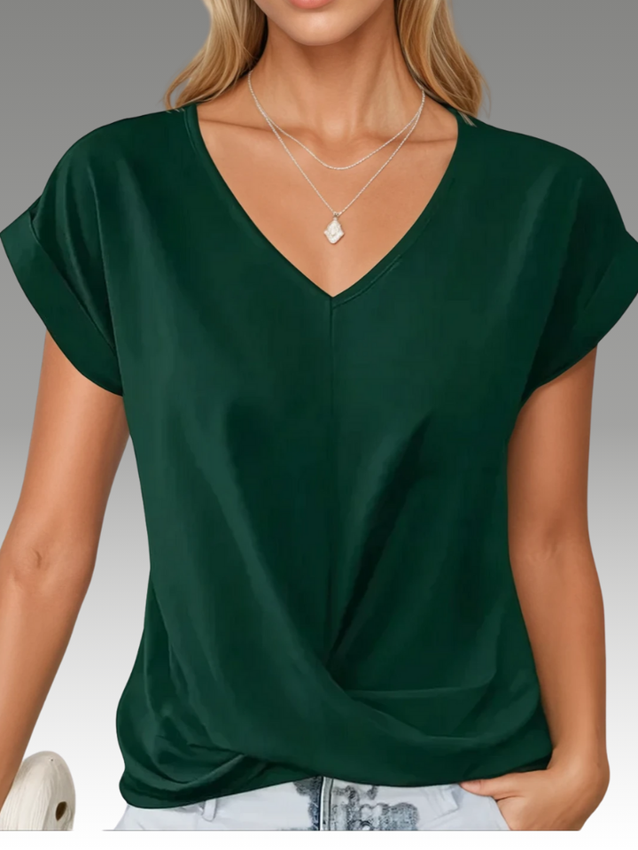 CELESTE – Haut V-Neck Élégant
