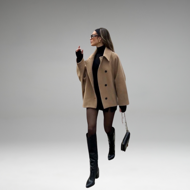 Zadie - Manteau Oversized Boutonné Avec Poches