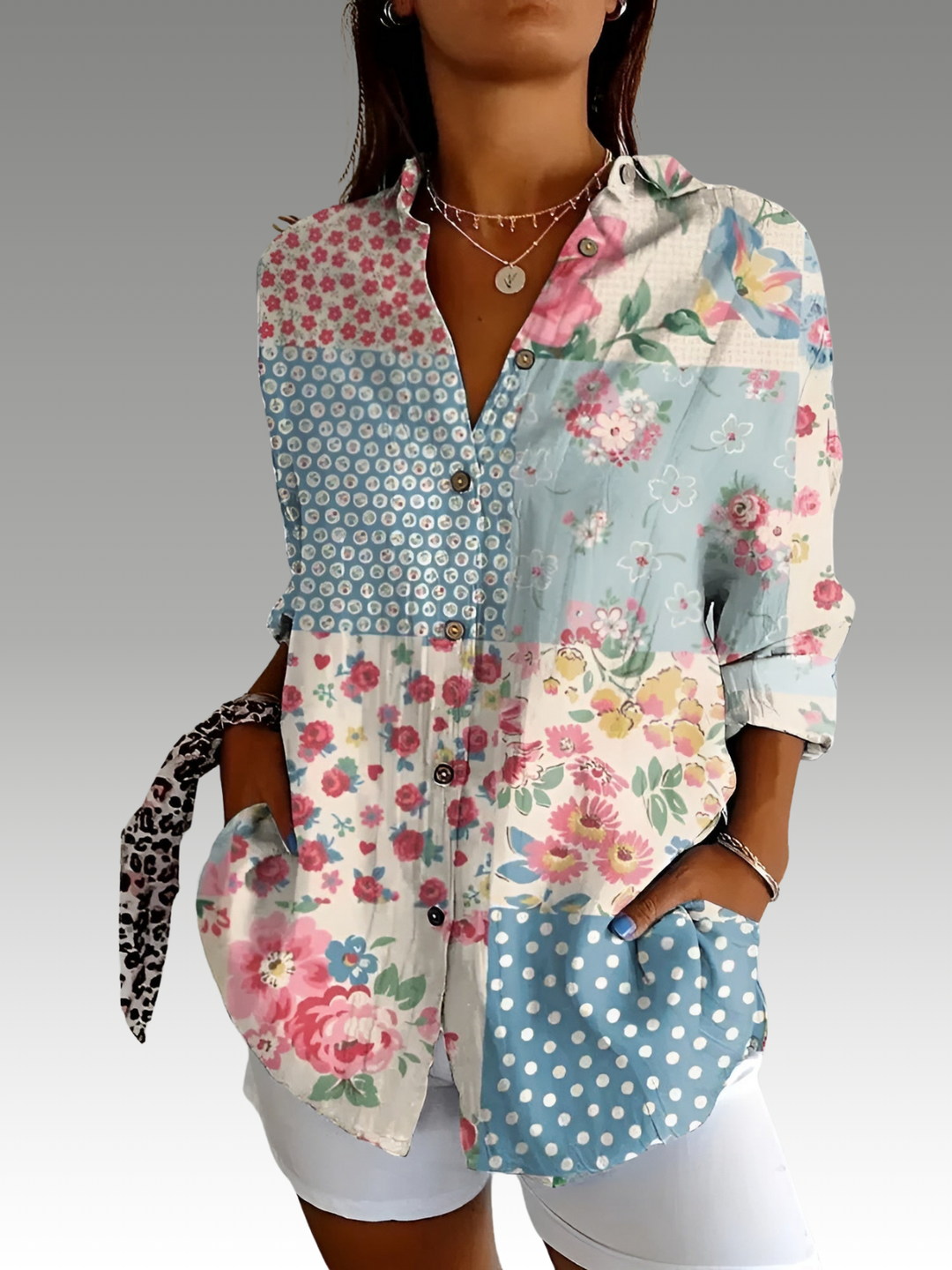 Amara™ - Chemise Boutonnée Imprimée