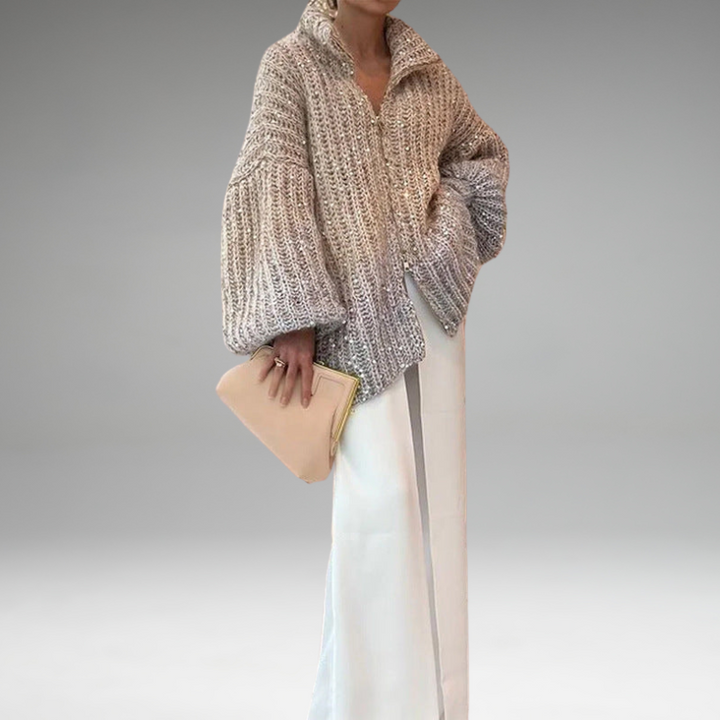 Angelina | Pull en tricot luxueux avec des détails en paillettes élégants