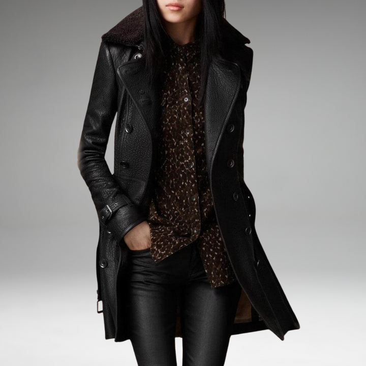 Ada™ | Manteau trench en cuir luxueux