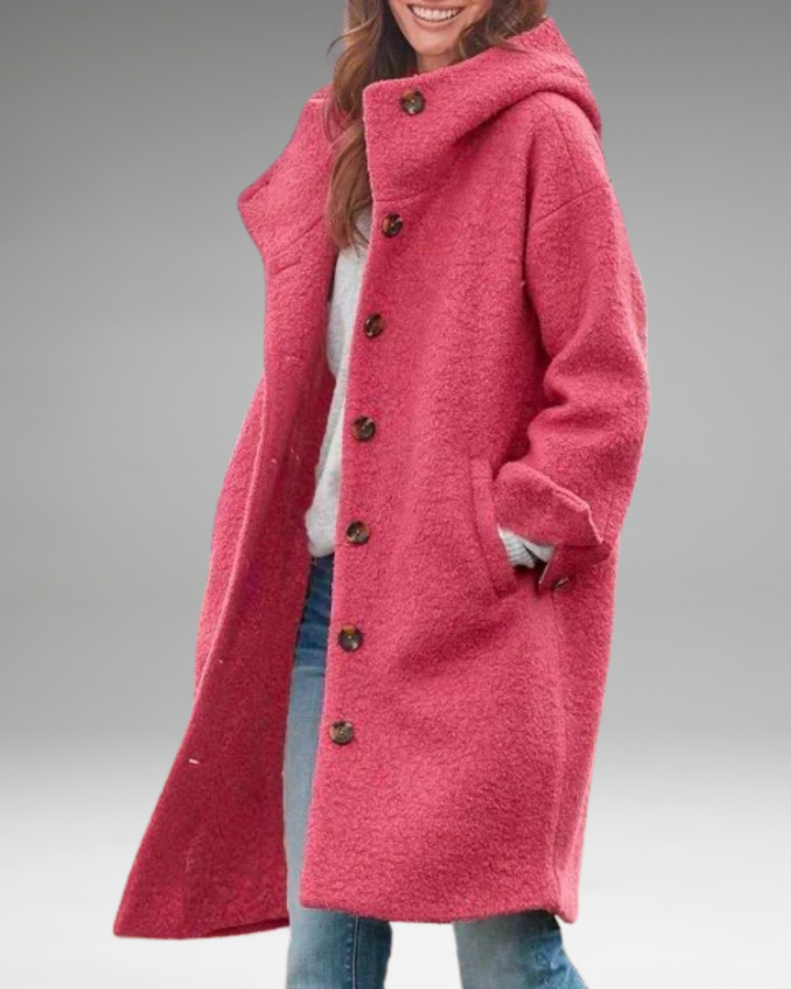 Audrey | Manteau Boutonné Confortable pour l'Extérieur