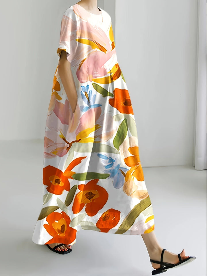 Olivia – Robe Décontractée à Imprimé Floral Élégant