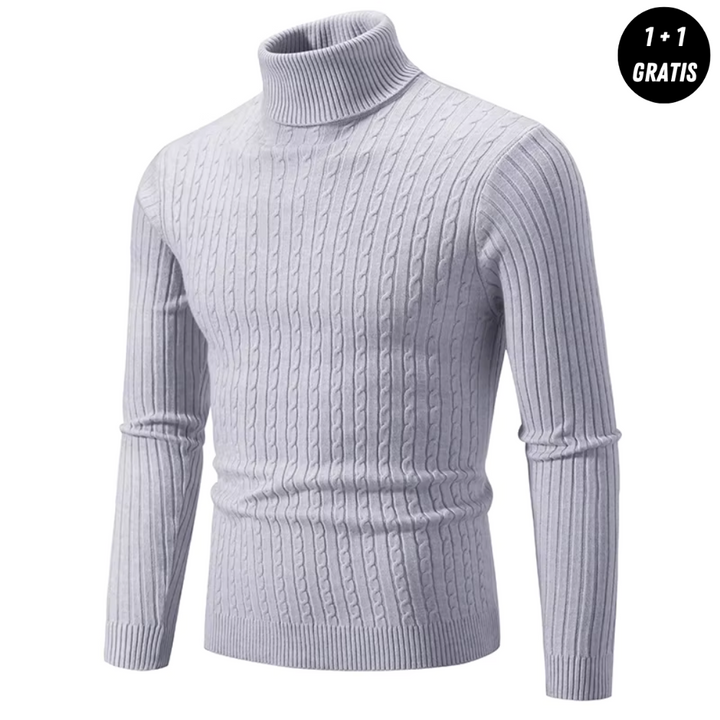 Victor| Pull chaud en maille avec col roulé