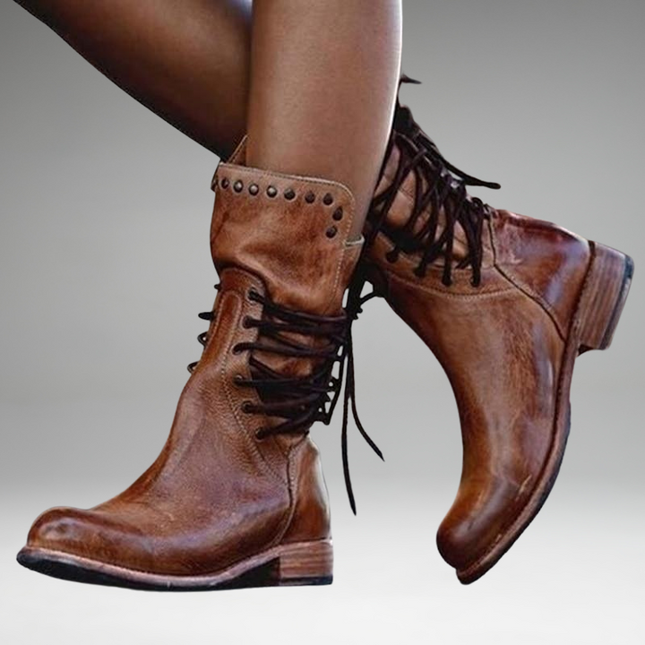 Maura | Bottes en Cuir à Lacets