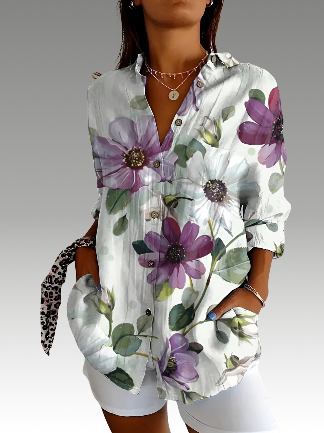 Amara™ - Chemise Boutonnée Imprimée