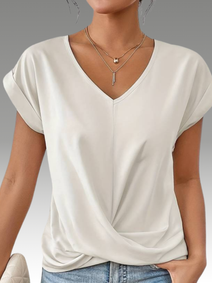 CELESTE – Haut V-Neck Élégant